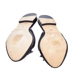 Oscar De La Renta Black Mesh And Patent Leather Embellished Mules Size 37 For Women -Oscar de la Renta Sales Shop luxury women oscar de la rentaslug used shoes p574544 008