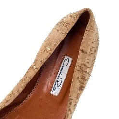 Oscar De La Renta Beige Leather Embellished Flats Size 37.5 For Women -Oscar de la Renta Sales Shop luxury women oscar de la rentaslug used shoes p589291 005