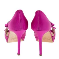 Oscar De La Renta Pink Satin Embellished D' Orsay Pumps Size 40 For Women -Oscar de la Renta Sales Shop luxury women oscar de la rentaslug used shoes p618917 003