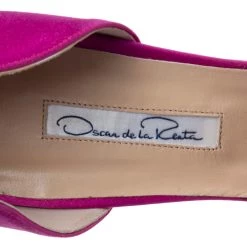 Oscar De La Renta Pink Satin Embellished D' Orsay Pumps Size 40 For Women -Oscar de la Renta Sales Shop luxury women oscar de la rentaslug used shoes p618917 006