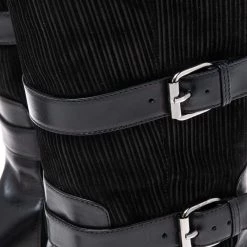 Oscar De La Renta Black Leather And Canvas Knee Length Boots Size 36.5 For Women -Oscar de la Renta Sales Shop luxury women oscar de la rentaslug used shoes p618935 009