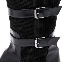 Oscar De La Renta Black Leather And Canvas Knee Length Boots Size 36.5 For Women -Oscar de la Renta Sales Shop luxury women oscar de la rentaslug used shoes p618935 011