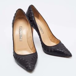 Oscar De La Renta Black Leather Pumps Size 38 For Women 14 Oscar De La Renta Black Leather Pumps Size 38 For Women -Oscar de la Renta Sales Shop luxury women oscar de la rentaslug used shoes p672255 005