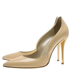 Oscar De La Renta Beige Patent Sabrina Pointed Toe Pumps Size 40 For Women -Oscar de la Renta Sales Shop luxury women oscar de la rentaslug used shoes p83564 004